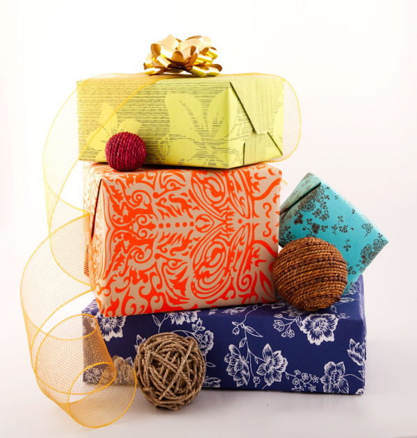 stack of gifts
